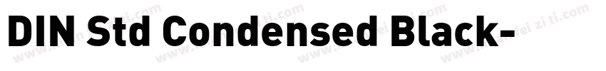 DIN Std Condensed Black字体转换
